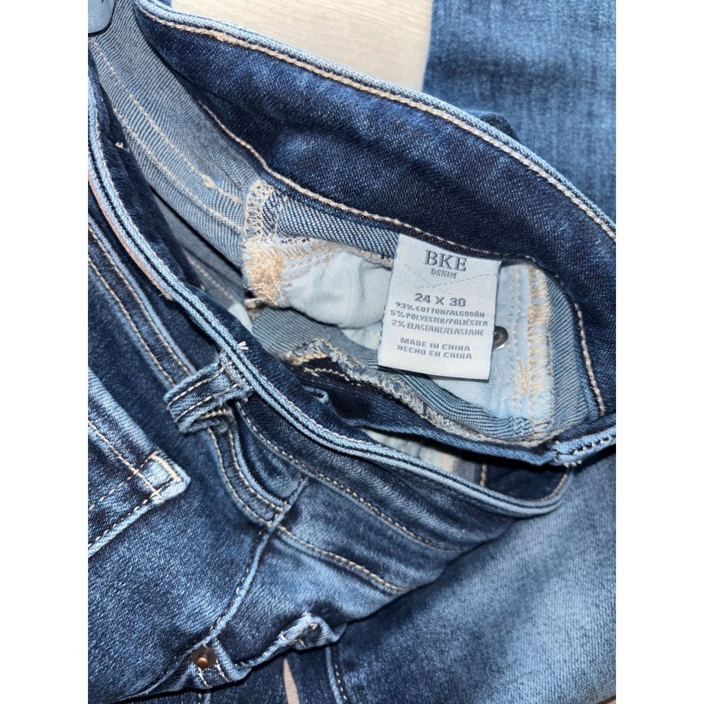 BKE Stella Low Rise Skinny Jeans Slim Fit Distressed Hem 2016 Y2K 90s - Picture 4 of 9